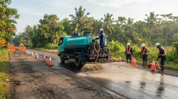 aspal emulsi bersama agregat sesuai metode pekerjaan