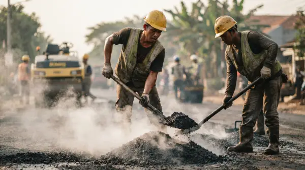 jasa pengaspalan cilegon selalu mengenakan APD ketika bekerja