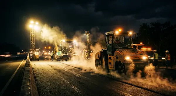 jasa pengaspalan cirebon juga bisa mengerjakan proyek pada malam hari