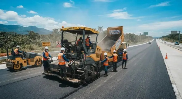 jasa pengaspalan cirebon saat mengerjakan proyek aspal jalan tol panjang