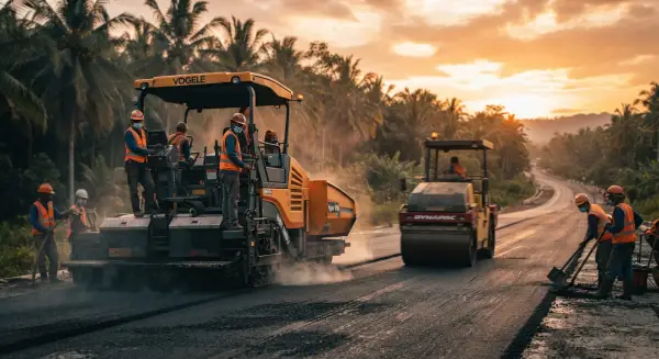 jasa pengaspalan cirebon pada proyek jalan desa