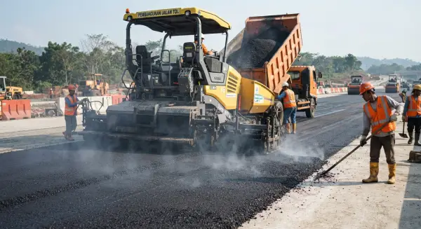 jasa pengaspalan pandeglang pada proyek jalan tol nasional