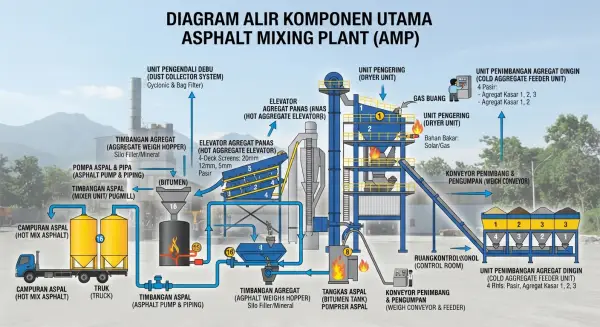 pabrik asphalt mixing plant memiliki diagram yang mudah dimengerti